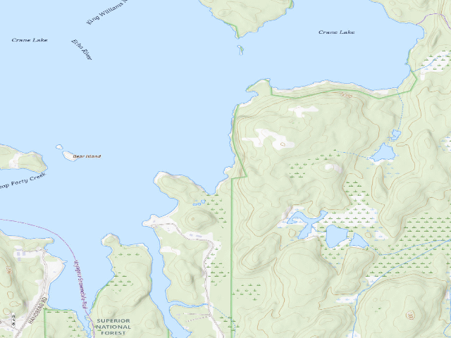 USGS topographic map of Crane Lake Site 3