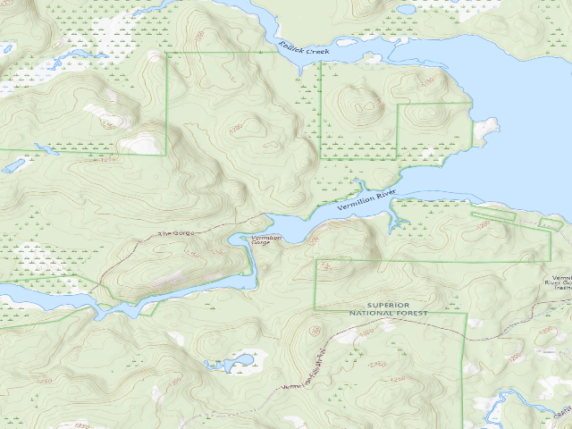 USGS topographic map of Crane Lake Site 4
