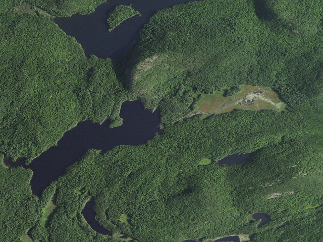 Aerial image of Crane Pond Campsite 6 (Pharaoh Lake Wilderness)