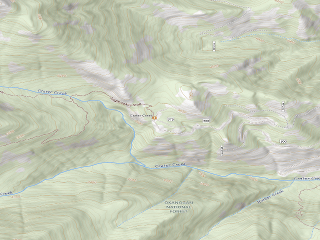 USGS topographic map of Crater Creek Campground