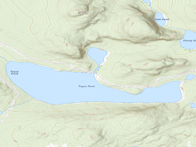 USGS topographic map of Crater Pond Outlet (Deboullie Public Land)