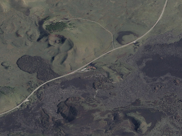Aerial image of Craters Of The Moon National Monument