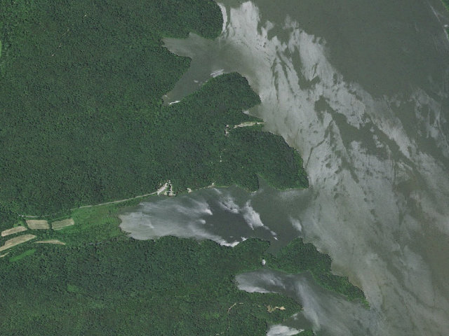 Aerial image of Cravens Bay Campground
