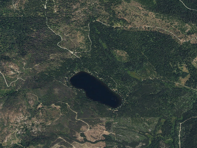 Aerial image of Crawfish Lake