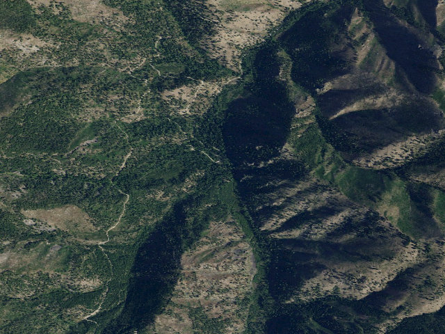 Aerial image of Crazy Creek Campground