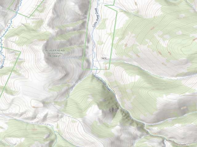 USGS topographic map of Crazy Dogs