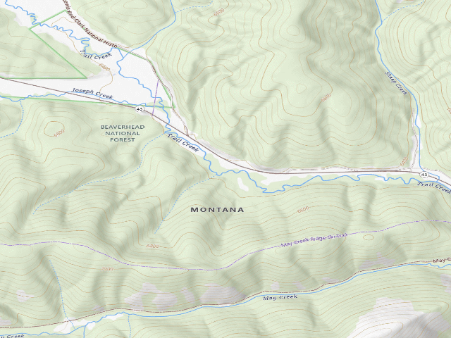USGS topographic map of Creek