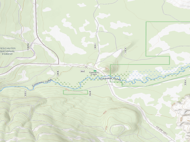 USGS topographic map of Crescent Creek