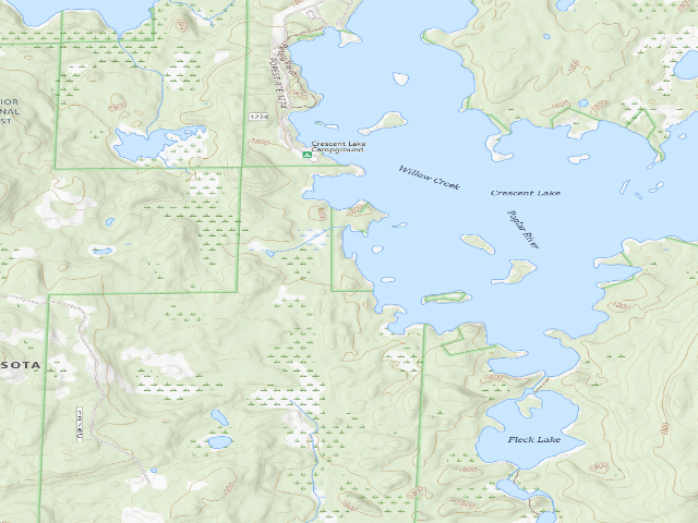 USGS topographic map of Crescent Lake Site #1