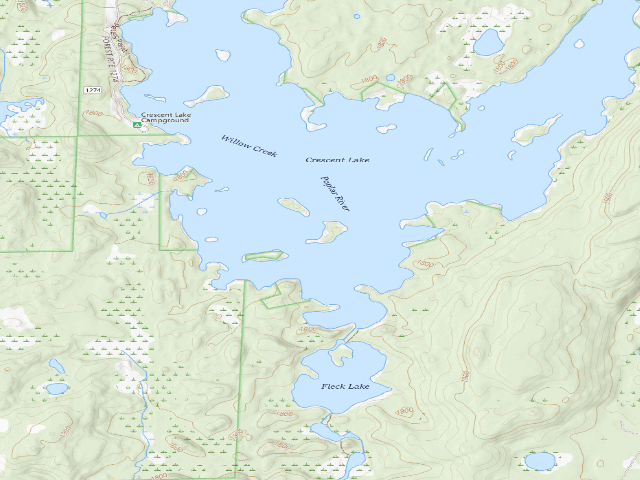 USGS topographic map of Crescent Lake Site #3