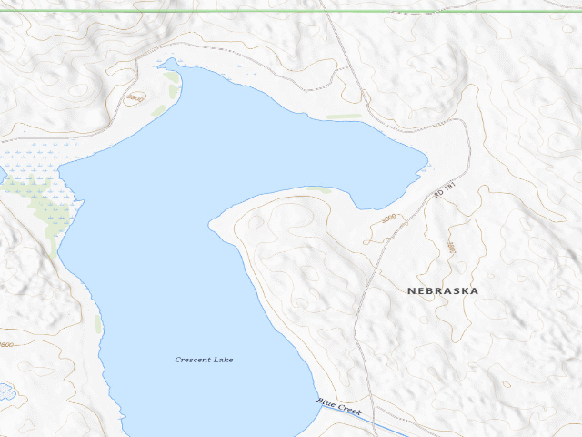 USGS topographic map of Crescent Lake WMA