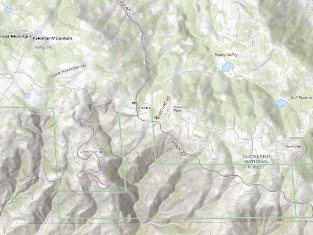 USGS topographic map of Crestline Group Campground