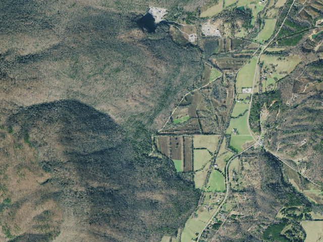 Aerial image of Crockford-Pigeon Mountain WMA - Bluehole Designated Campground
