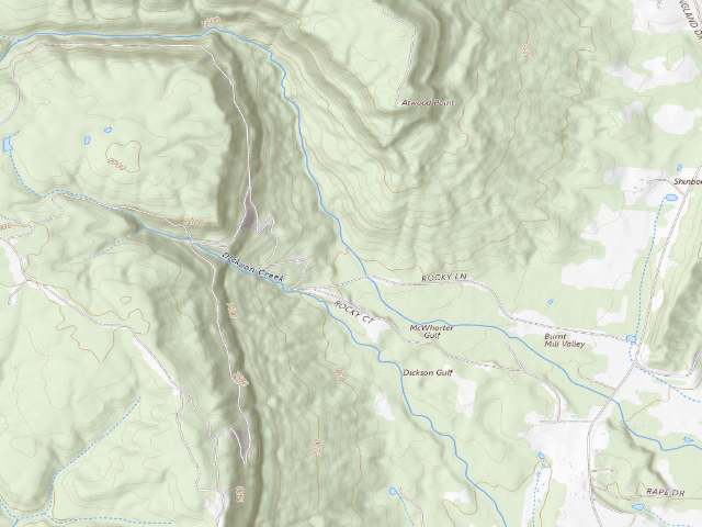 USGS topographic map of Crockford-Pigeon Mountain WMA - Pettyjohn’s Designated Campground