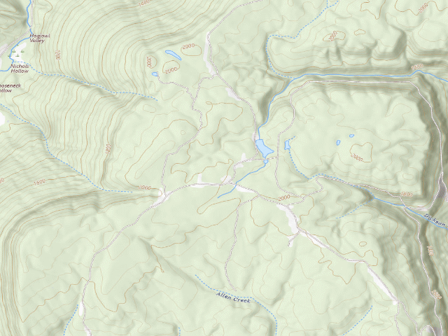 USGS topographic map of Crockford-Pigeon Mountain WMA - Sawmill Designated Campground
