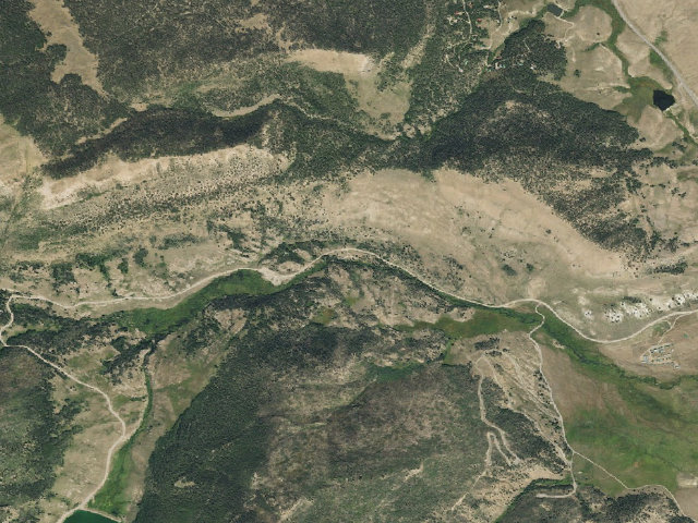 Aerial image of Crooked Creek Dispersed Area