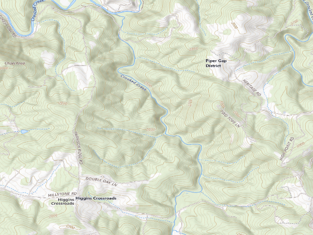 USGS topographic map of Crooked Creek WMA