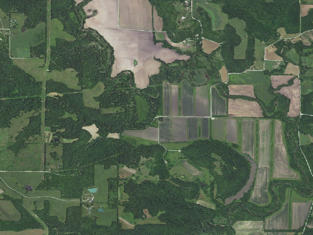Aerial image of Crooked River Conservation Area