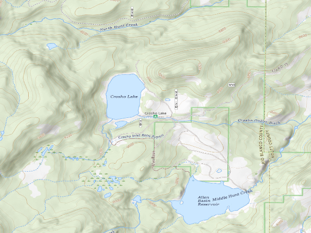 USGS topographic map of Crosho Lake