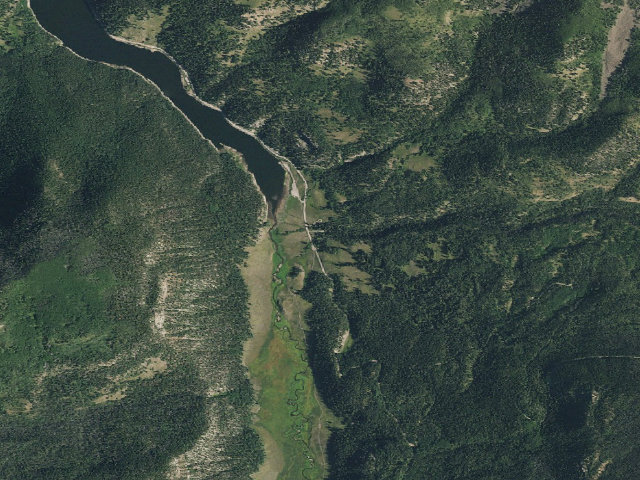 Aerial image of Cross Creek Campground
