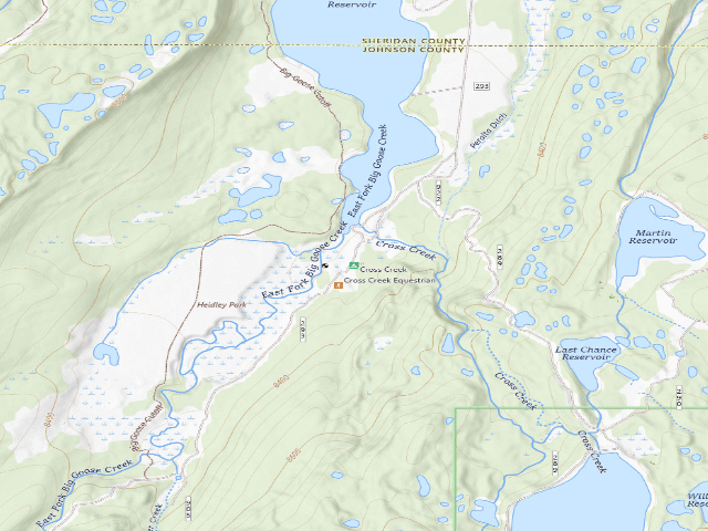 USGS topographic map of Cross Creek