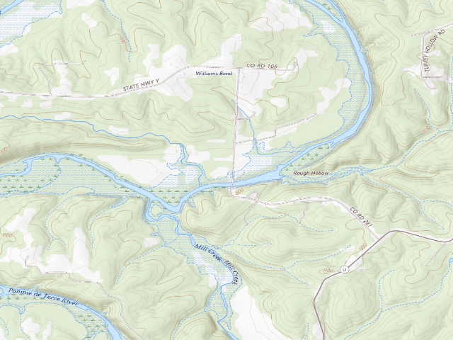 USGS topographic map of Cross Timbers Access