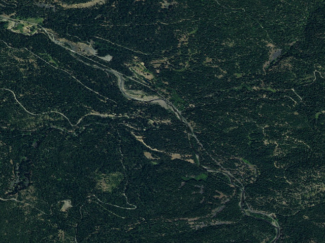 Aerial image of Crow Creek Campground