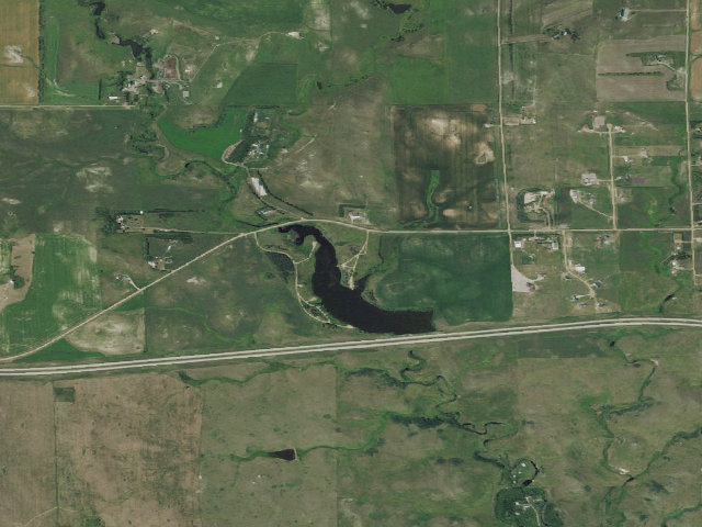 Aerial image of Crown Butte Dam WMA (Morton County)