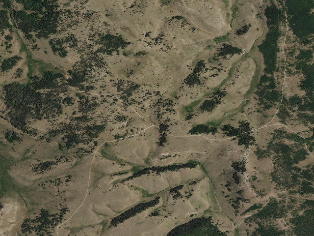 Aerial image of Cruces Basin Campground