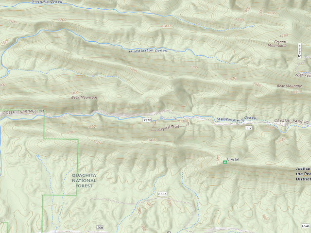 USGS topographic map of Crystal Campground