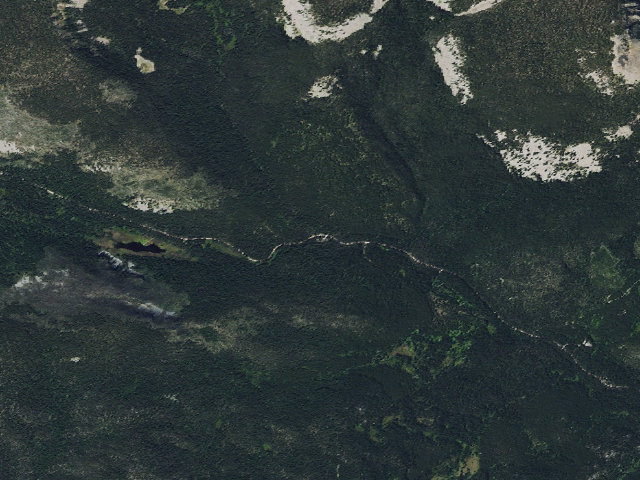 Aerial image of Crystal Creek Campground