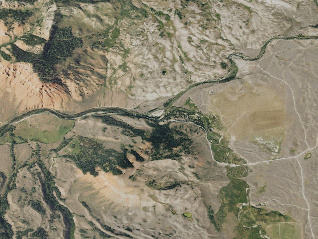 Aerial image of Crystal Creek Campground