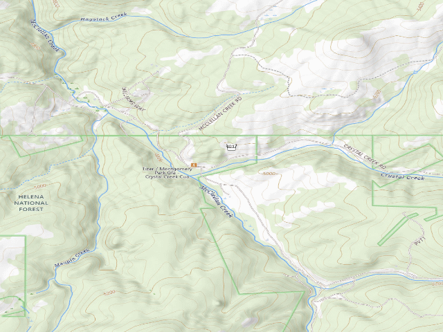 USGS topographic map of Crystal Creek Rd 4017 001D