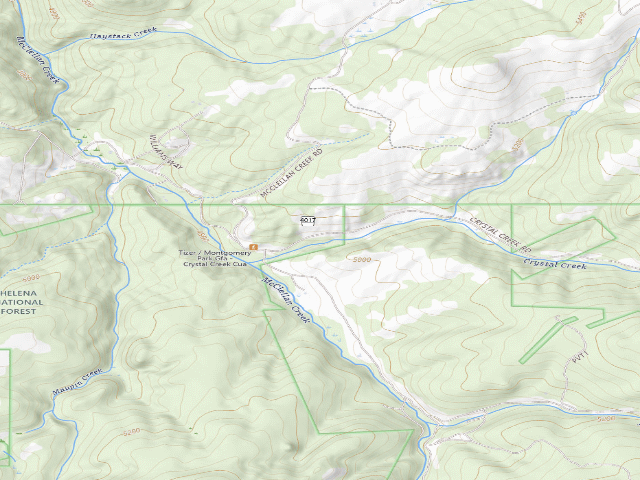 USGS topographic map of Crystal Creek Rd 4017 001G