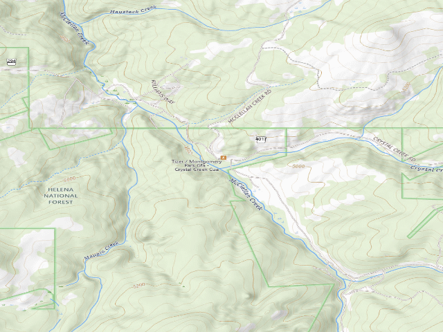 USGS topographic map of Crystal Creek Rd 4017 002