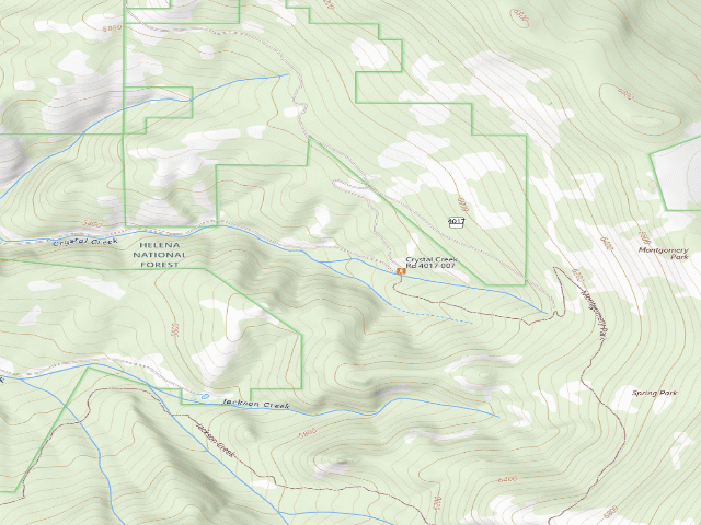 USGS topographic map of Crystal Creek Rd 4017 004