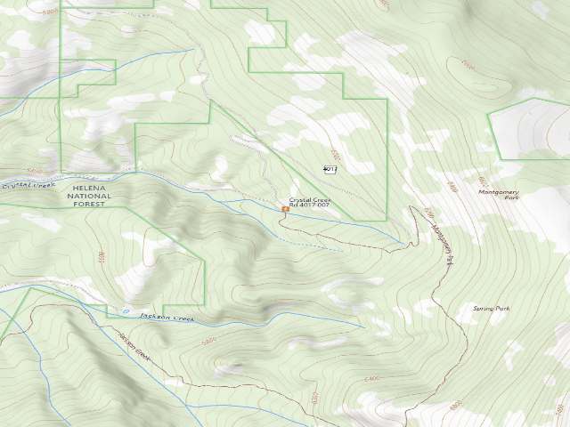 USGS topographic map of Crystal Creek Rd 4017