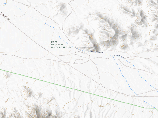 USGS topographic map of Crystal Hill Free Campsites