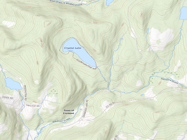 USGS topographic map of Crystal Lake Campsite 3 [DEC #7219] (Crystal Lake Wild Forest)