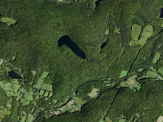 Aerial image of Crystal Lake Campsite 5 [DEC #7211] (Crystal Lake Wild Forest)