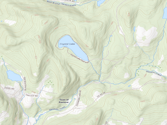 USGS topographic map of Crystal Lake Campsite 5 [DEC #7211] (Crystal Lake Wild Forest)