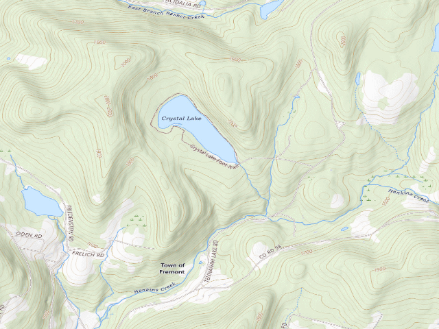 USGS topographic map of Crystal Lake Campsite 6 [DEC #7212] (Crystal Lake Wild Forest)