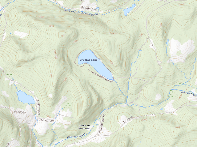 USGS topographic map of Crystal Lake Campsite 9 [DEC #7215] (Crystal Lake Wild Forest)
