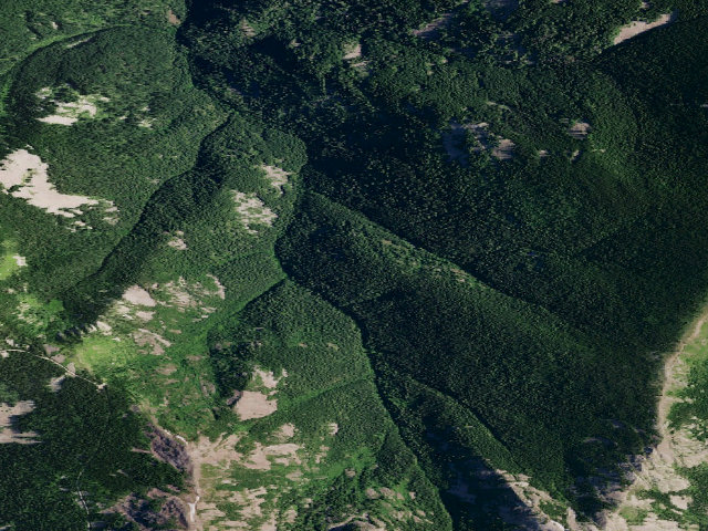 Aerial image of Crystal Lake Wilderness Study Area
