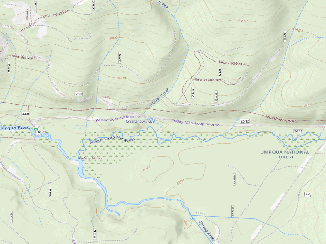 USGS topographic map of Crystal Springs