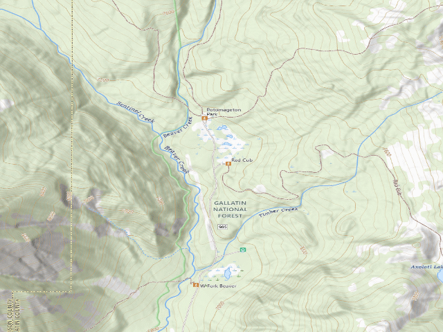 USGS topographic map of Cubcrtrailhead 2