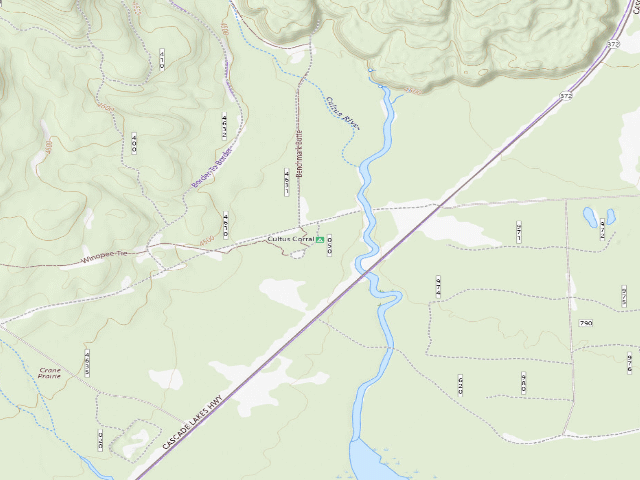 USGS topographic map of Cultus Corral