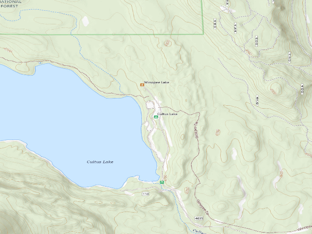 USGS topographic map of Cultus Lake