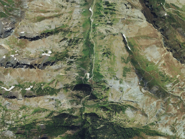 Aerial image of Cunningham Gulch Dispersed Camping