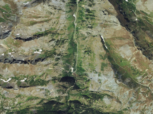 Aerial image of Cunningham Gulch Dispersed Camping